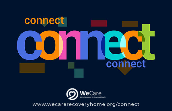 Image showing colorful word, Connect with WeCare logo and URL